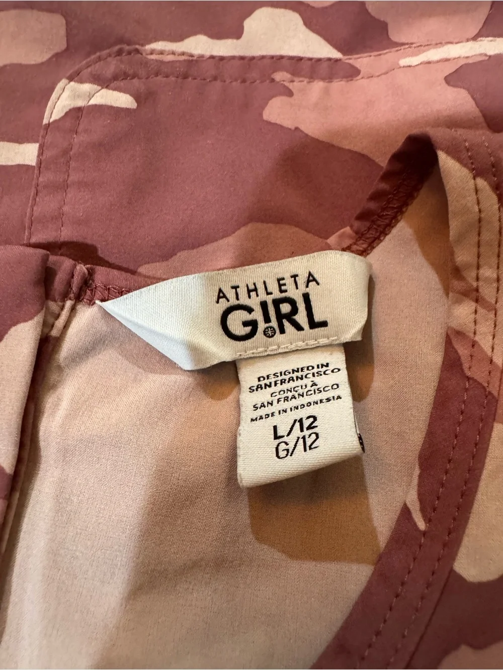 Athleta Girl Pink Camo One-Piece Romper